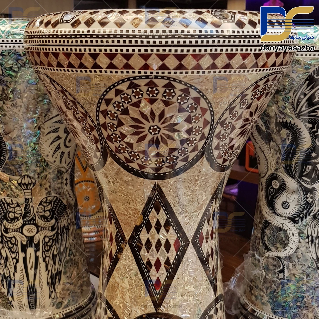 تمپو (داربوکا) جوهرالفن سه لبه طرح 1