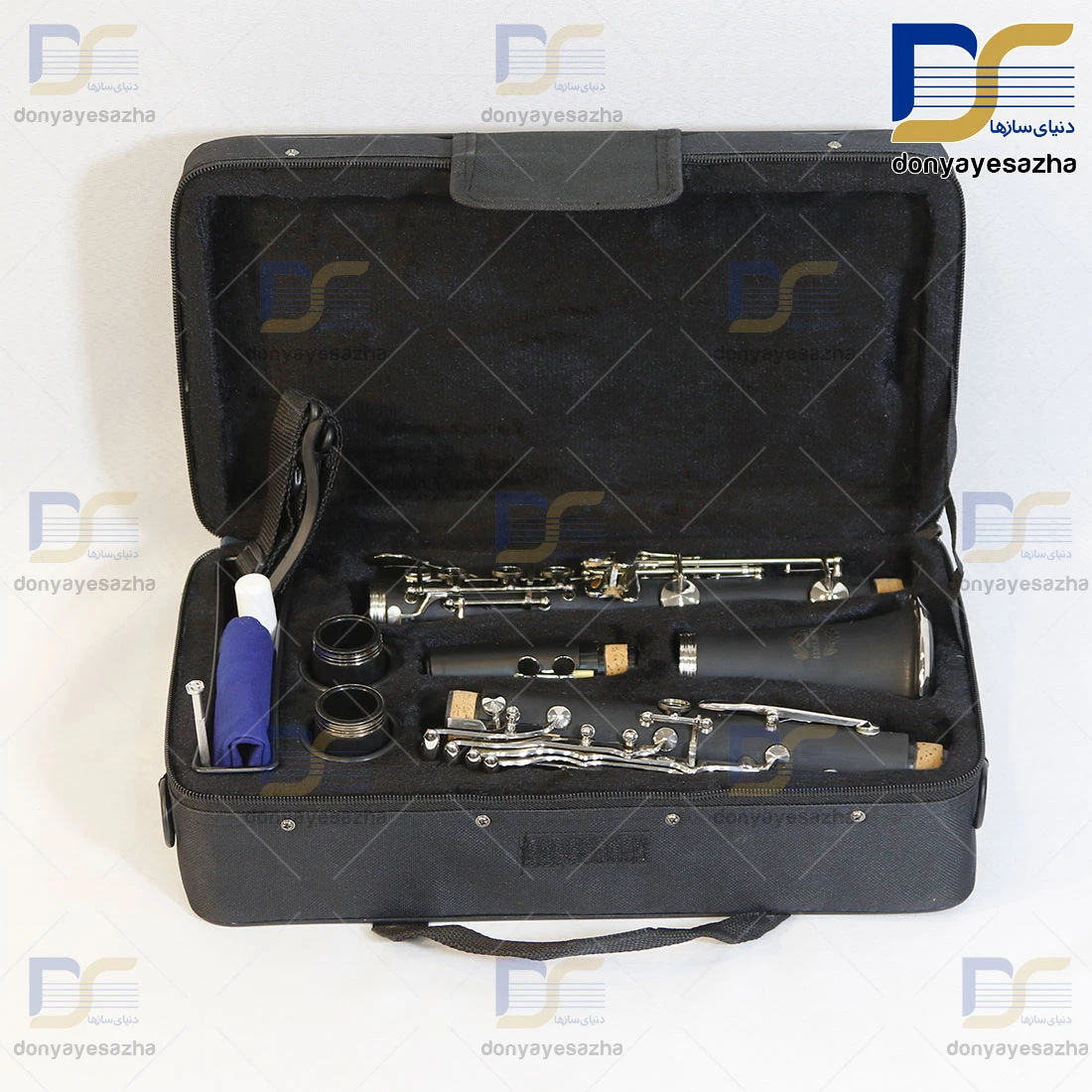 کلارینت زف Zeff clarinet سی بمل با هاردکیس کوله ای حرفه ای